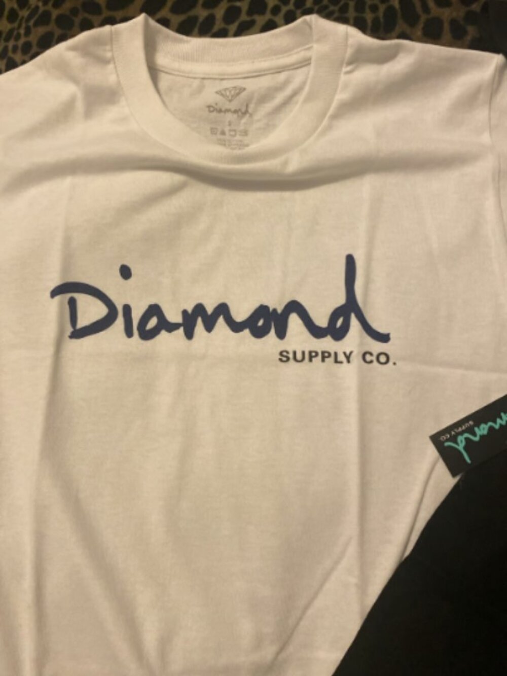 WOMANS Diamond Supply Co. T Shirt-White-Short Sleeve-New